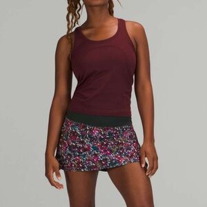 ❤️LULULEMON PLAY OFF THE PLEATS SKIRT/SKORT-FLORAL ELECTRIC MULTI/GREEN-10❤️